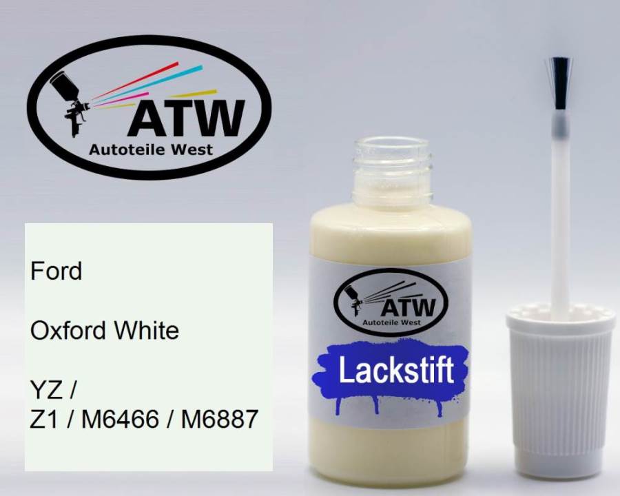 Ford, Oxford White, YZ / Z1 / M6466 / M6887: 20ml Lackstift, von ATW Autoteile West.